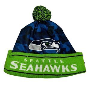 Seahawks Lightup Stocking Winter Hat Christmas Hat NFL
